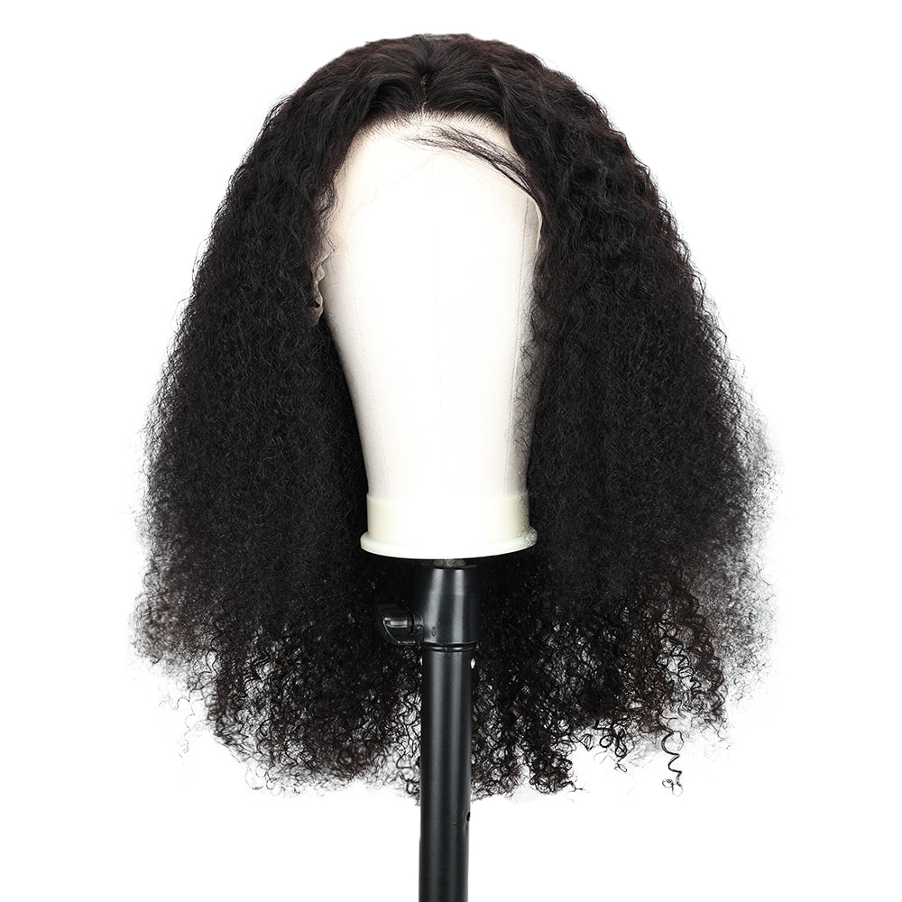 Kinnis Kinky Curly Glueless Wigs 13x6 Transparent Lace Front Wigs Human Hair Wig