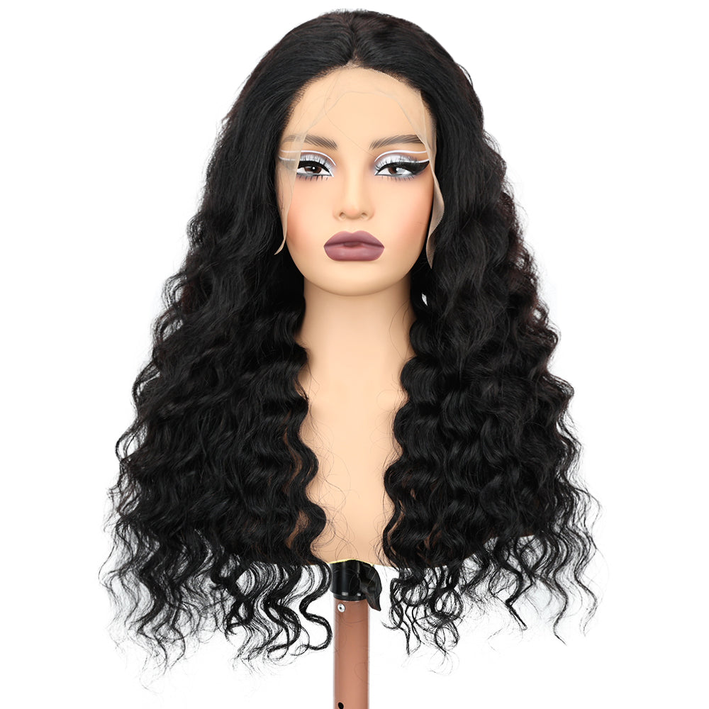 Kinnis Loose Deep Wave 13x6 HD Lace Frontal Pre-Plucked Human Hair Wig