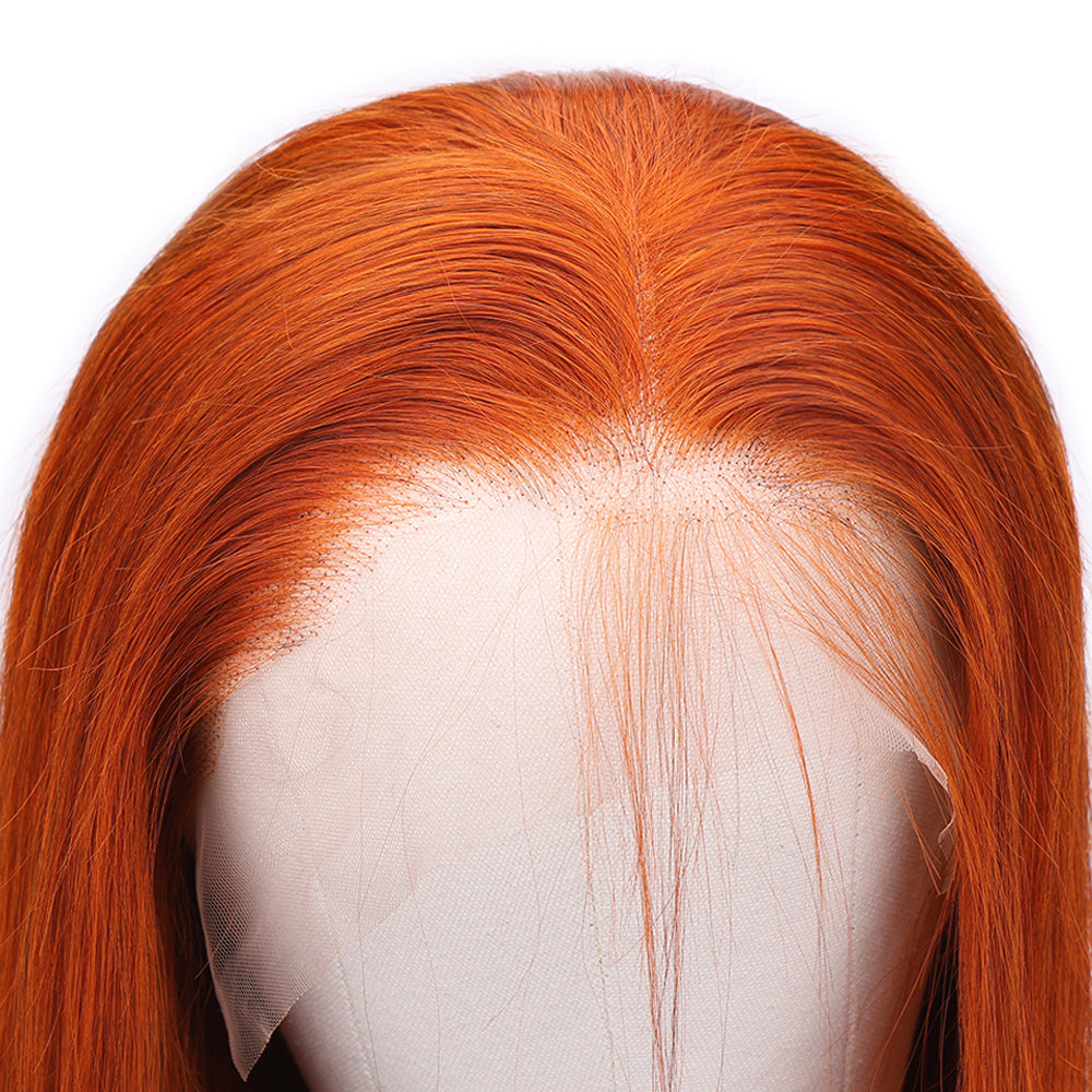 Kinnis Pre Plucked Ginger 13x4 Lace Front Wigs Straight Wigs With Natural Hairline Human Hair Wig