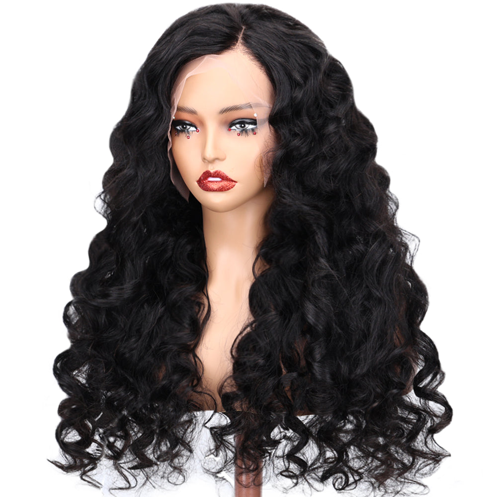 Kinnis Loose Deep Wave For Women Human Hair Glueless Wig Pre Plucked Brazilian Raw Human Hair
