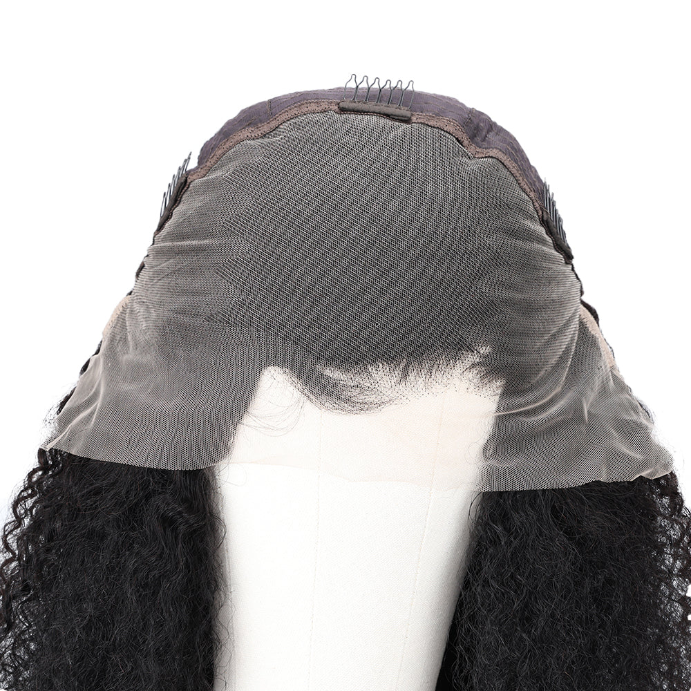 Kinnis Kinky Curly Glueless Wigs 13x6 Transparent Lace Front Wigs Human Hair Wig