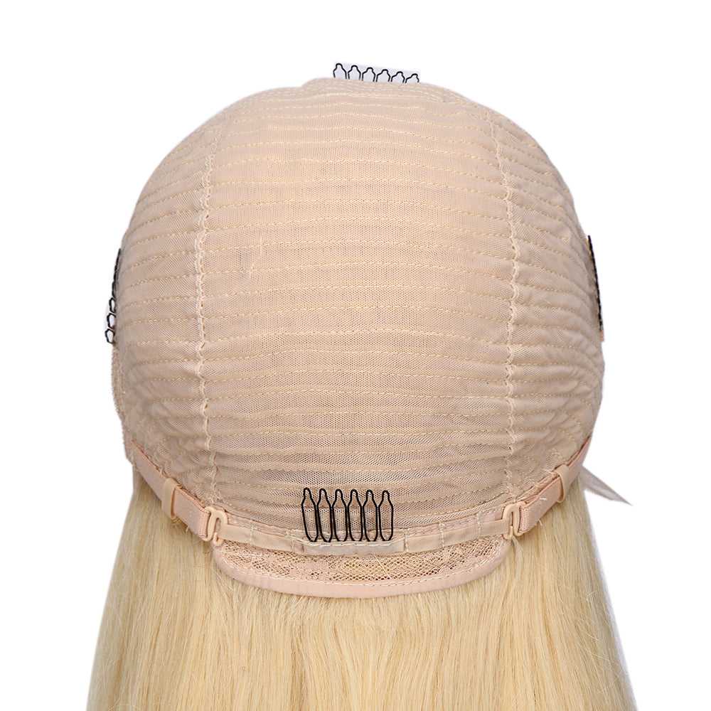 Kinnis Blonde Wigs Pure 613 Straight Hair Blonde 13x4 Lace Front Wigs Human Hair Wig