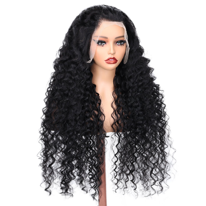 Kinnis Deep Wave 13x6 HD Lace Frontal Wig Pre Plucked Curly Hair Glueless Wig
