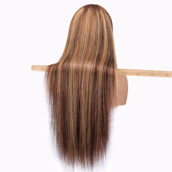 Kinnis Highlighted Straight Wigs 13x4 Lace Front Wig Piano Color Straight Human Hair Wigs
