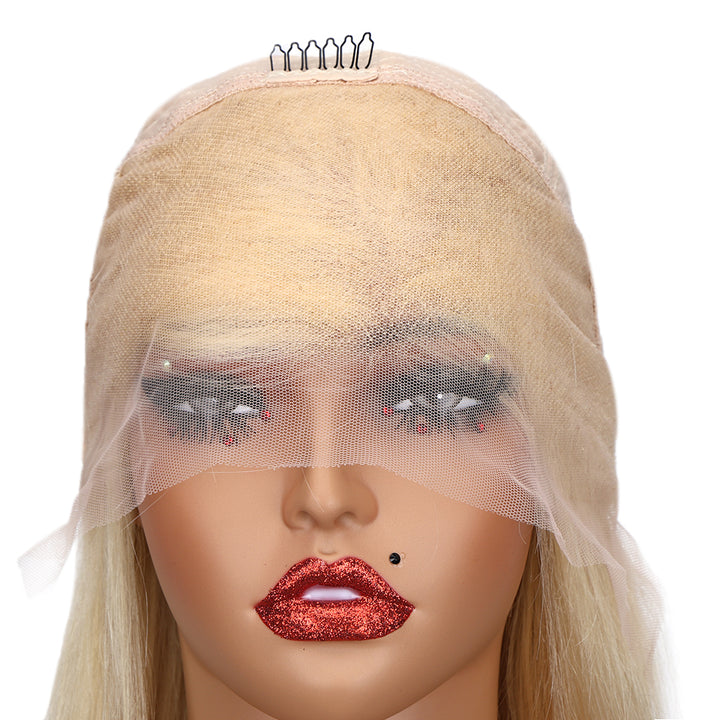 Kinnis Blonde Wigs Pure 613 Straight Hair Blonde 13x4 Lace Front Wigs Human Hair Wig