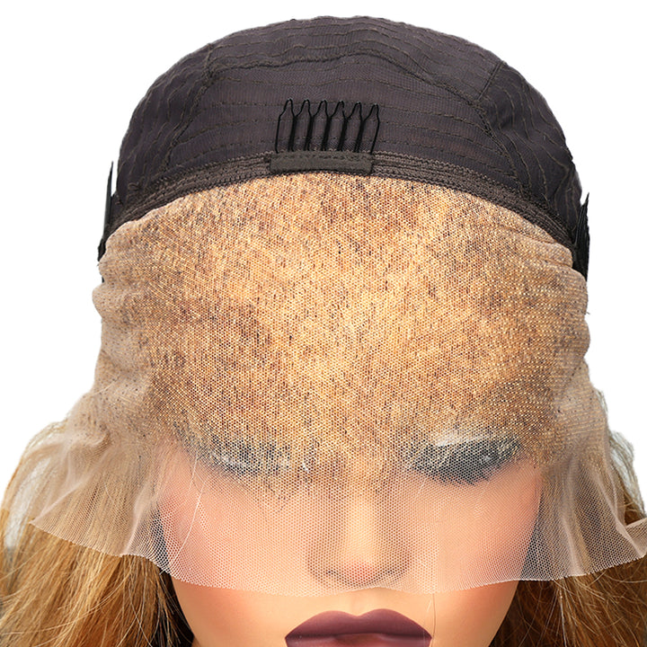 Kinnis Honey Blonde Body Wave Human Hair 13x4 HD Lace Frontal Wigs Pre Plucked with Baby Hair