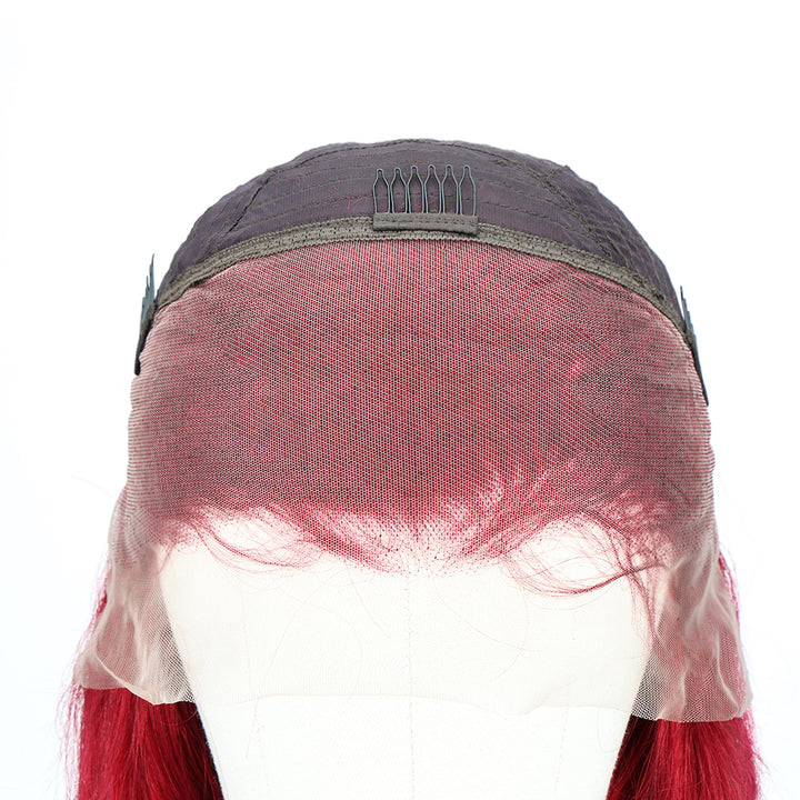 Kinnis 99j Burgundy 13x4 Lace Front Wigs Body Wave Pre Plucked Human Hair Wigs for Black Women